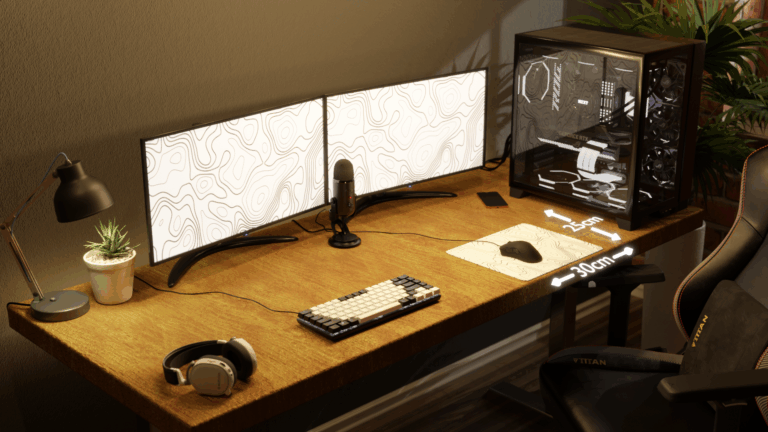 Topographic White V1 Mousepad