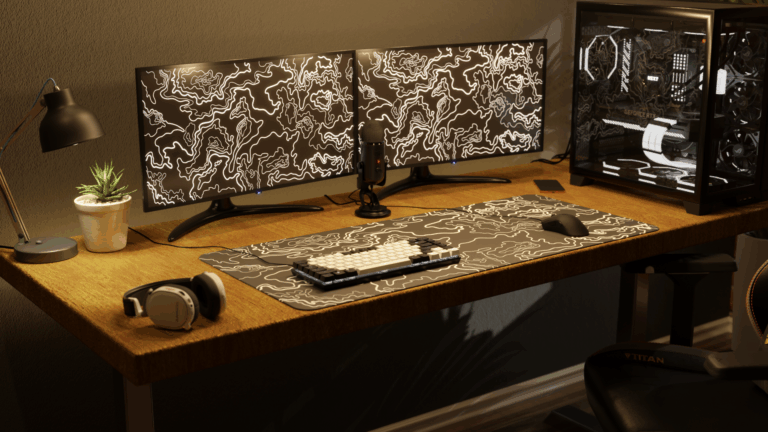 Topographic Black V2 XL Mousepad (3)