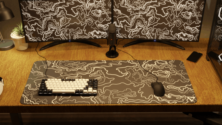 Topographic Black V2 XL Mousepad (5)