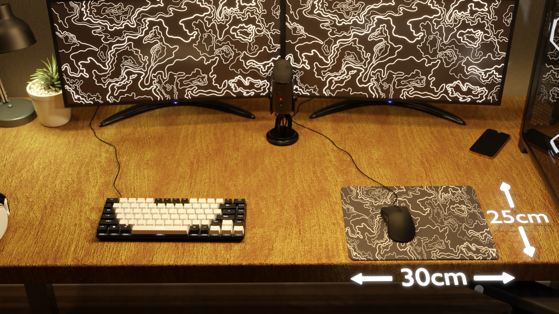 Topographic Black V2 M Mousepad Measurements (2)