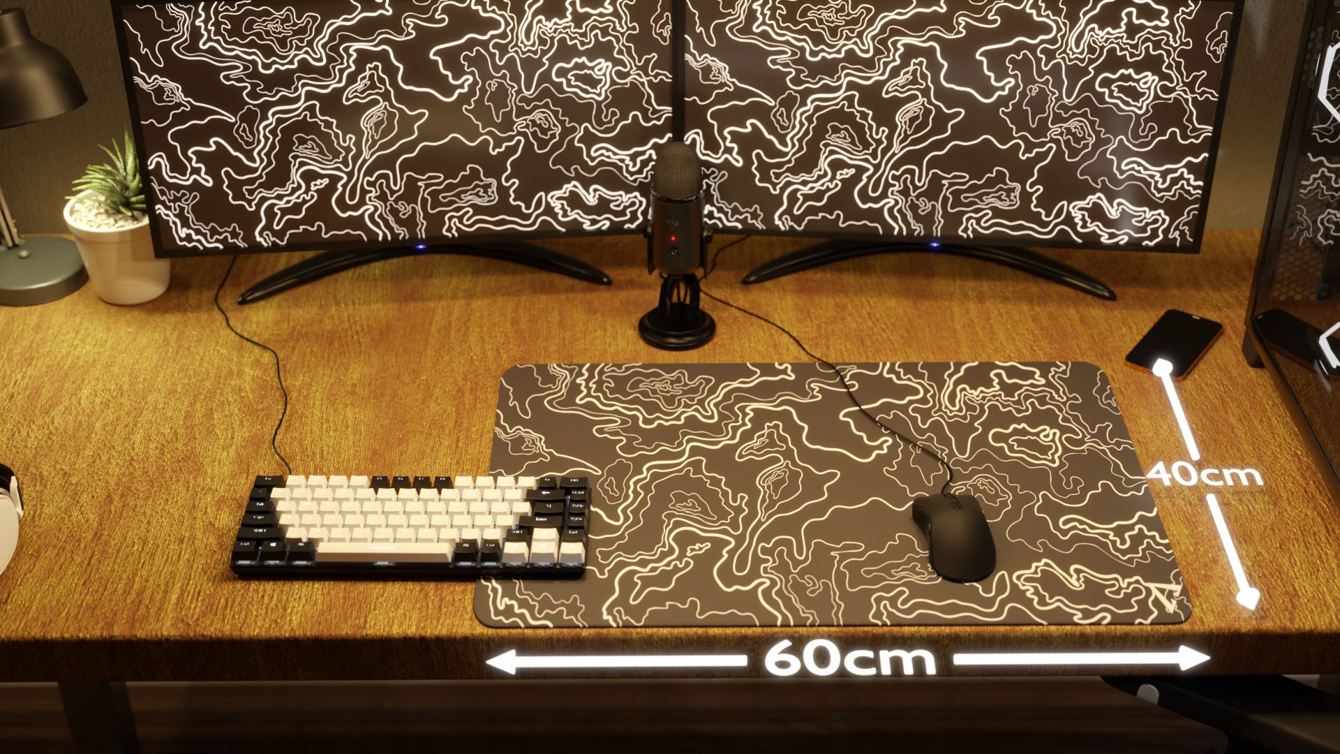 Topographic Black V2 L Mousepad Measurements (2)