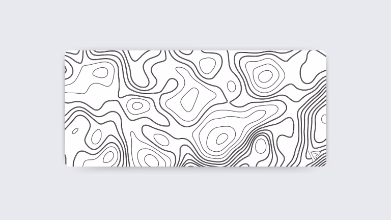 Topographic-White-V1-Mousepad