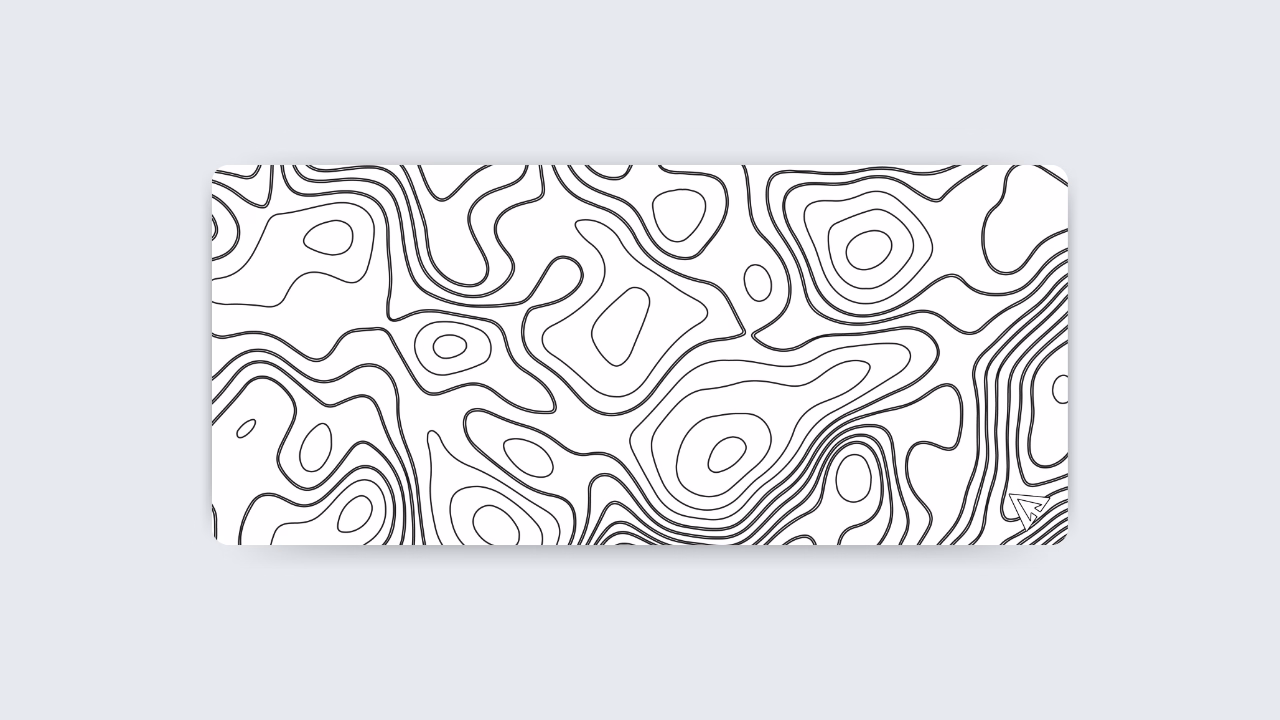 Topographic-White-V1-Mousepad